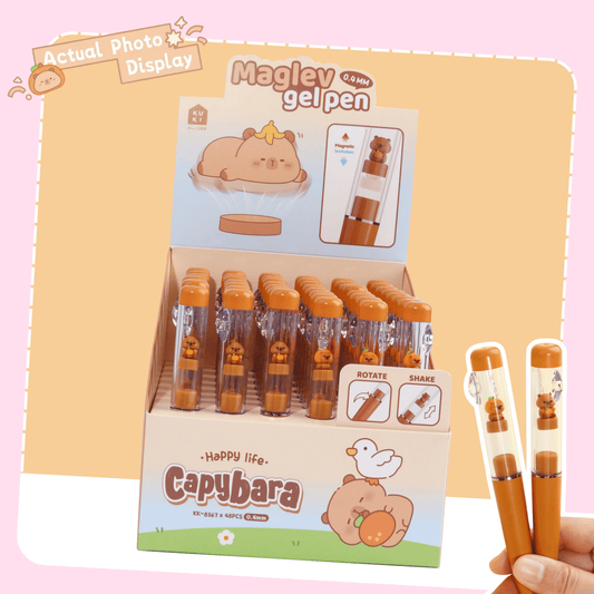 Capybara gel pen with transparent barrel - Overrated Korean Beauty & More