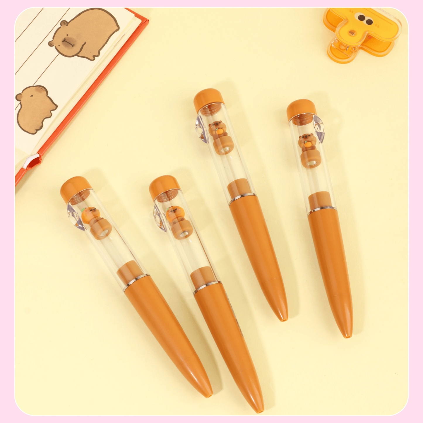 Magnetic levitation capybara pen writing sample - Overrated Korean Beauty & More