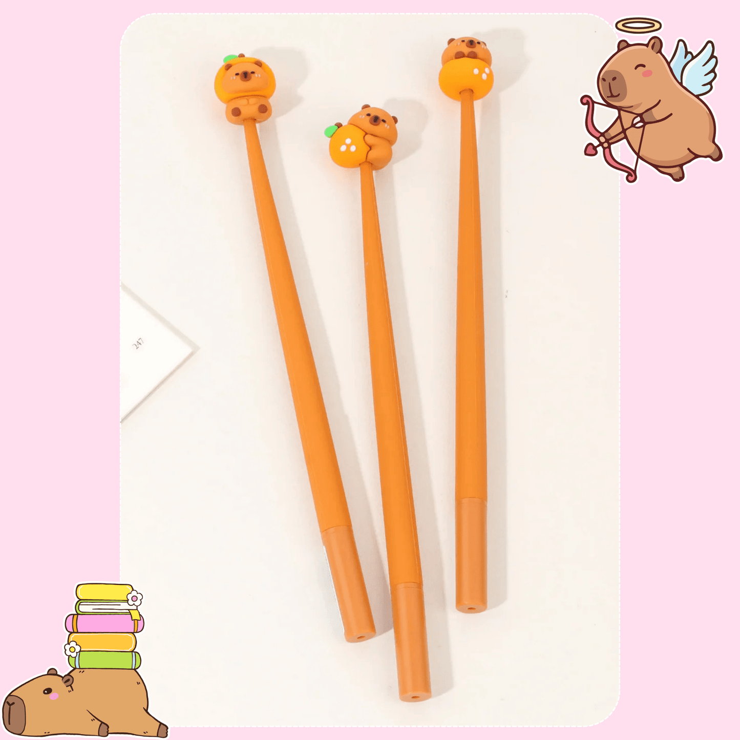 kawaii gel pen capybara smooth ink journaling stationery - Overrated Korean Beauty & More