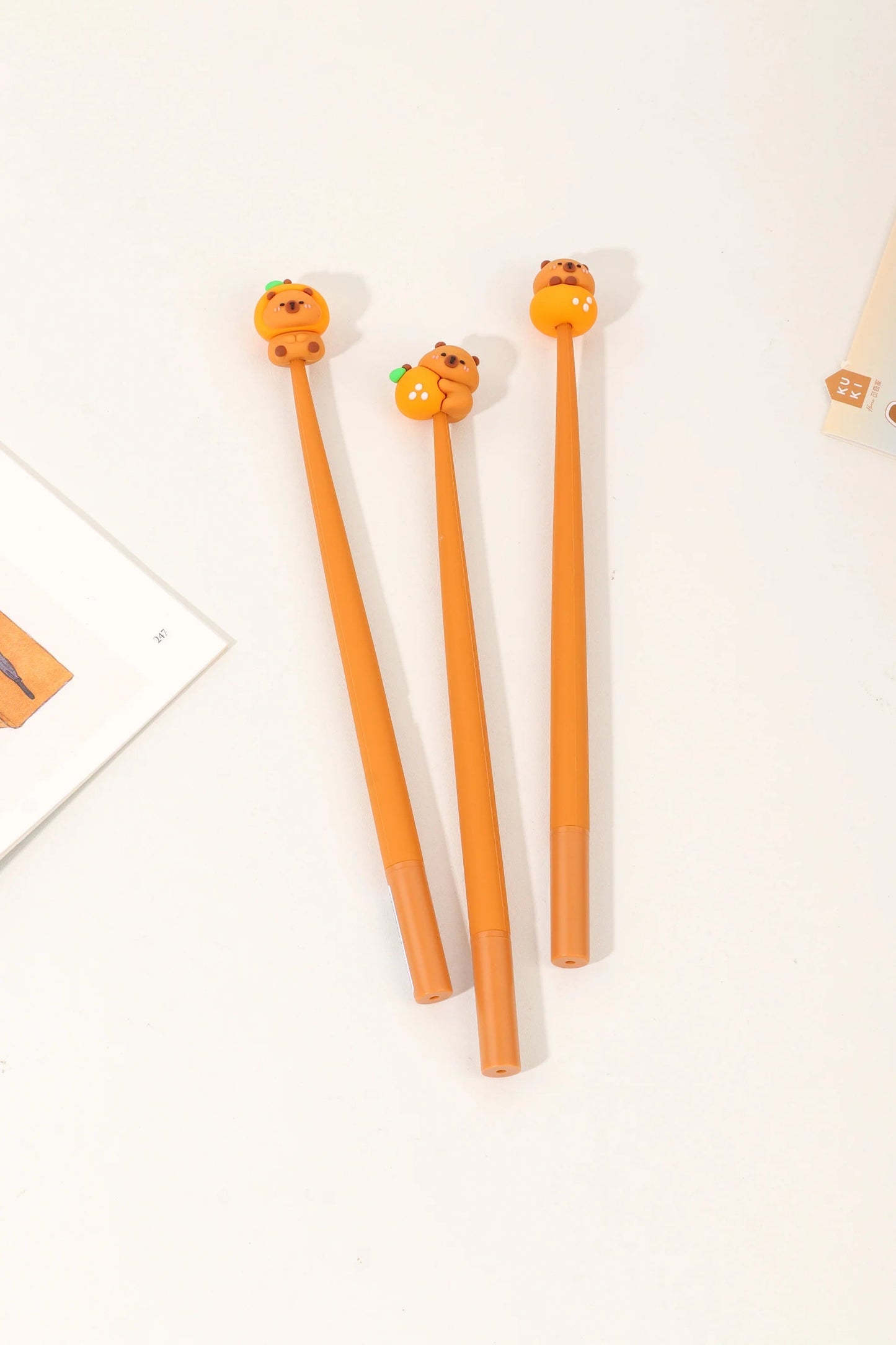 kawaii gel pen capybara character design smooth ink - Overrated Korean Beauty & More