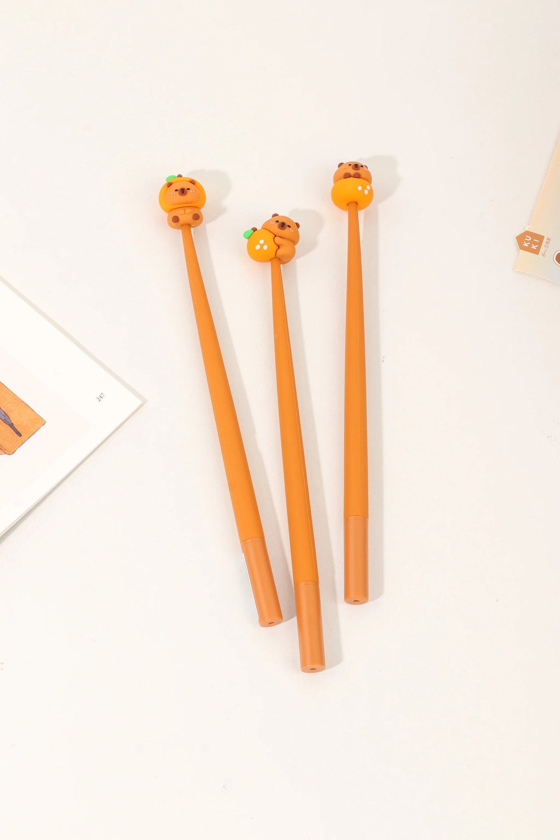 kawaii gel pen capybara character design smooth ink - Overrated Korean Beauty & More