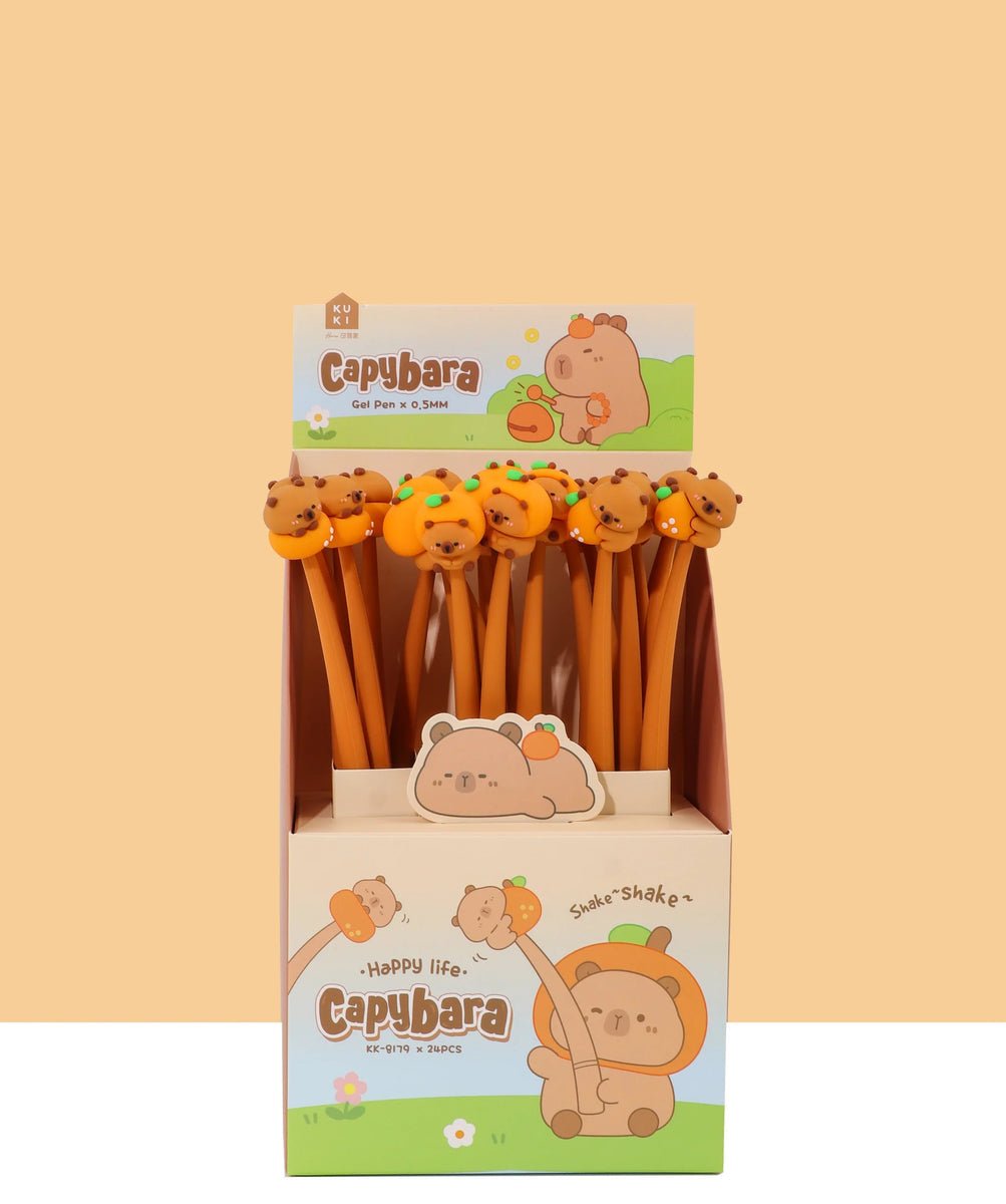 kawaii gel pen capybara planner accessory gel ink - Overrated Korean Beauty & More
