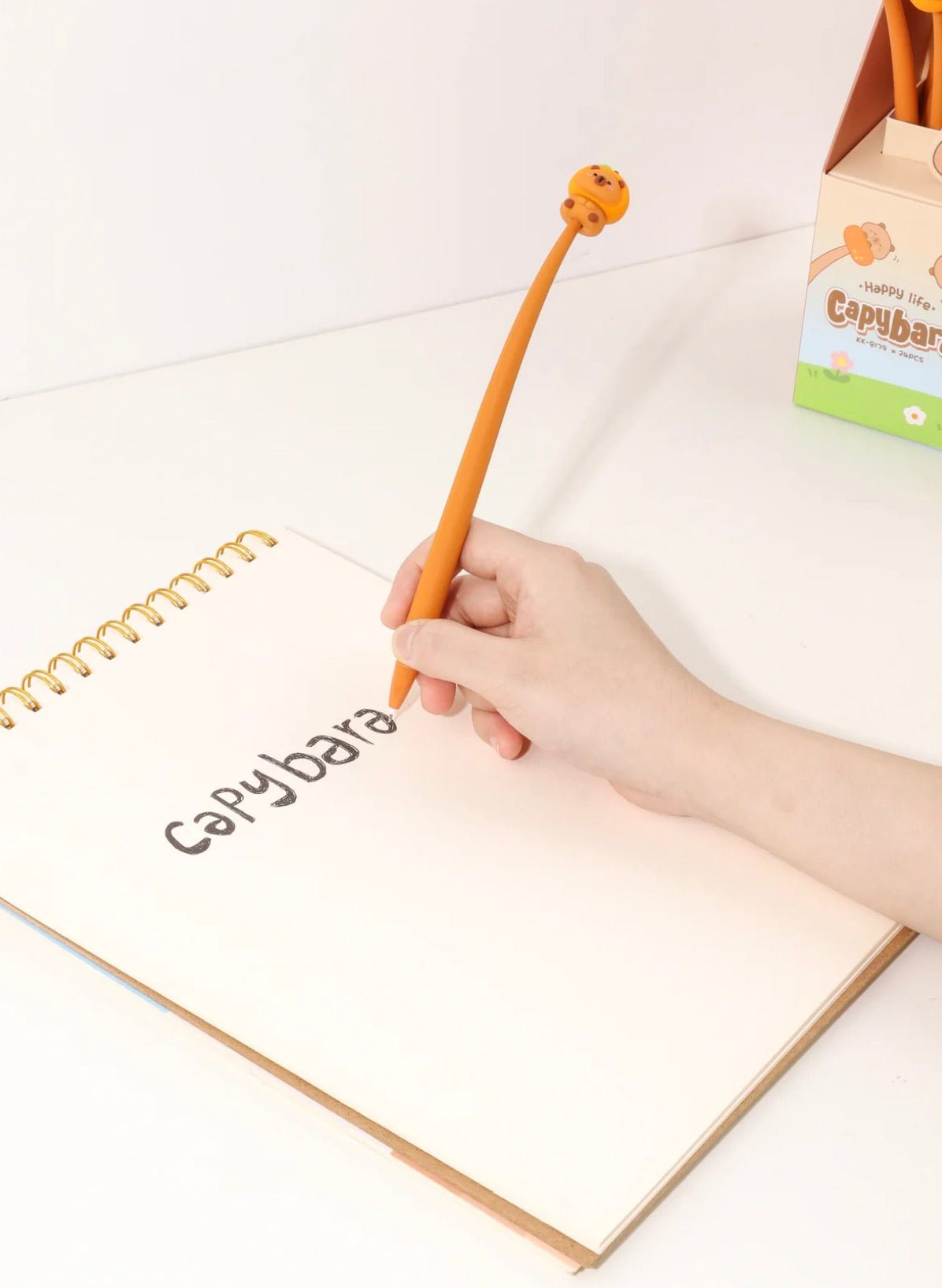 kawaii gel pen capybara fun writing accessory - Overrated Korean Beauty & More