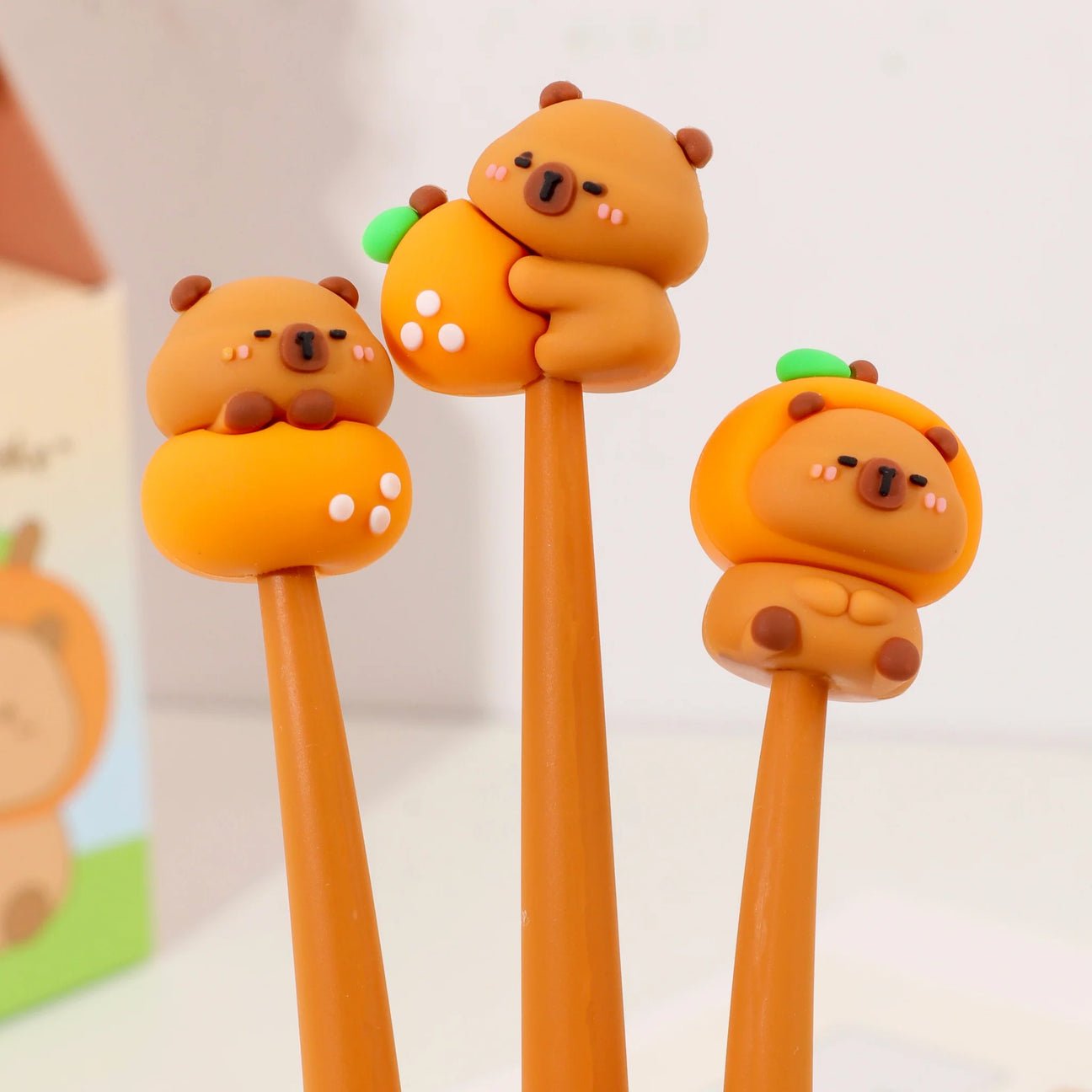 kawaii gel pen capybara cute school supplies - Overrated Korean Beauty & More