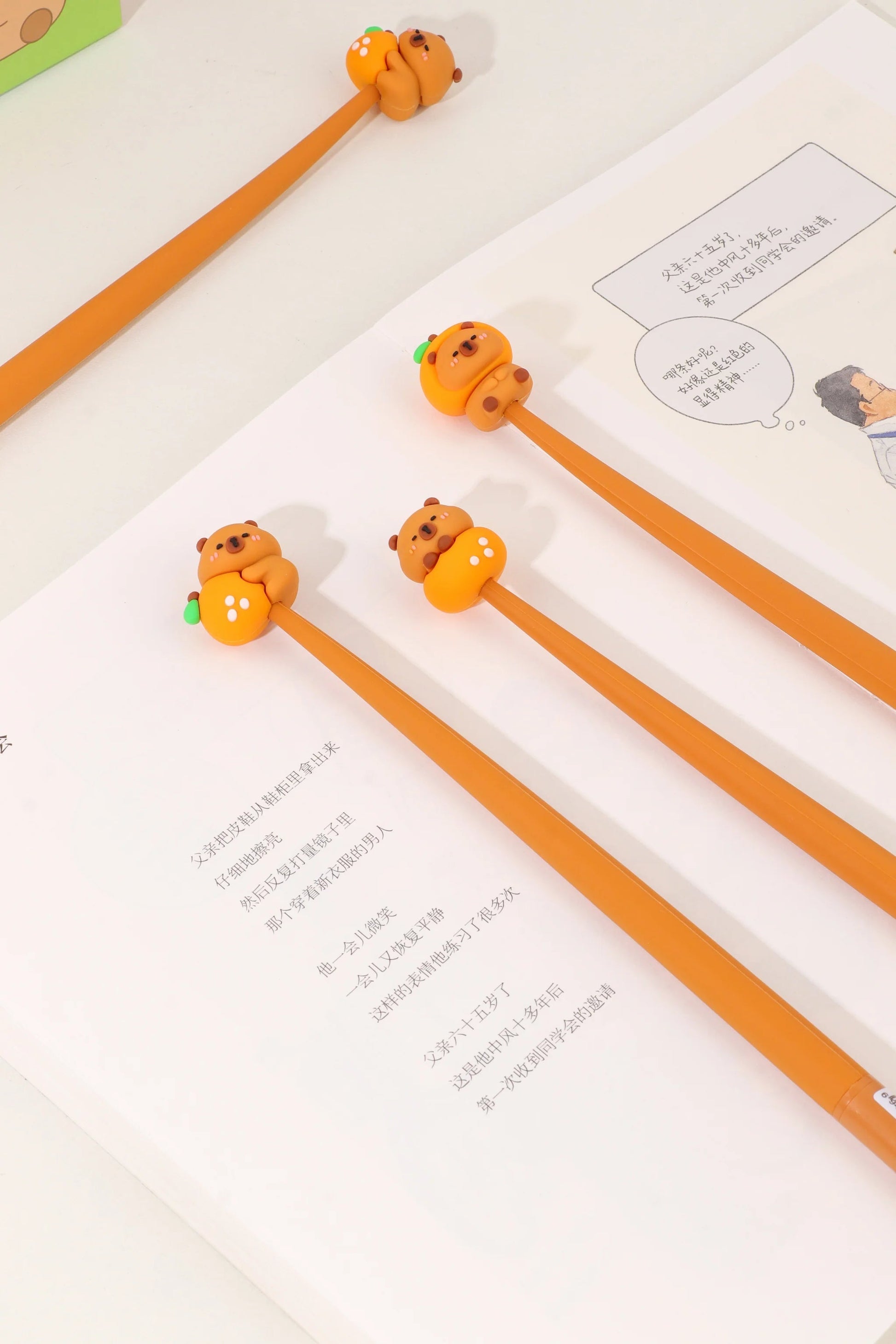 kawaii gel pen capybara wiggle stationery gift - Overrated Korean Beauty & More