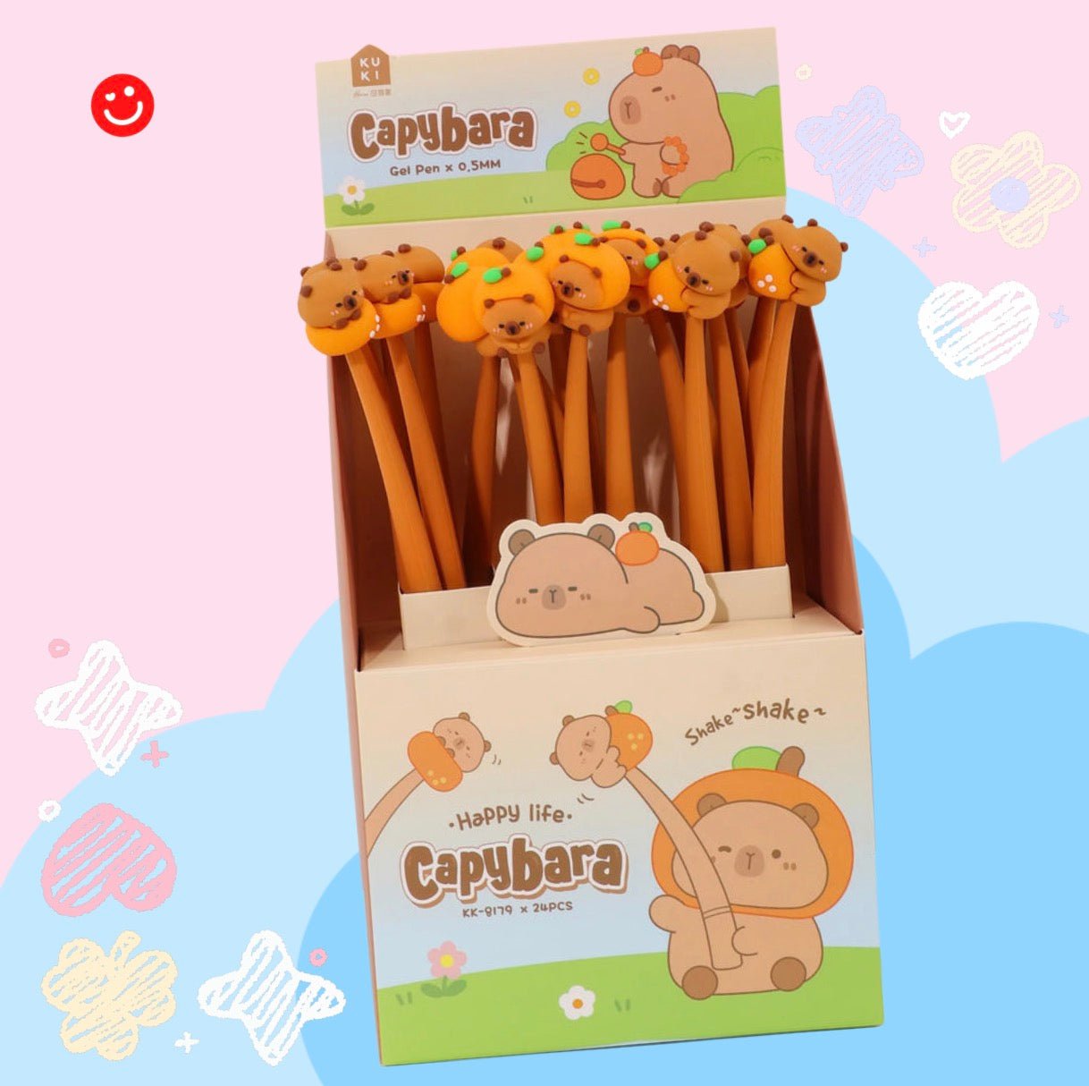 kawaii gel pen capybara wiggle cute writing pen - Overrated Korean Beauty & More