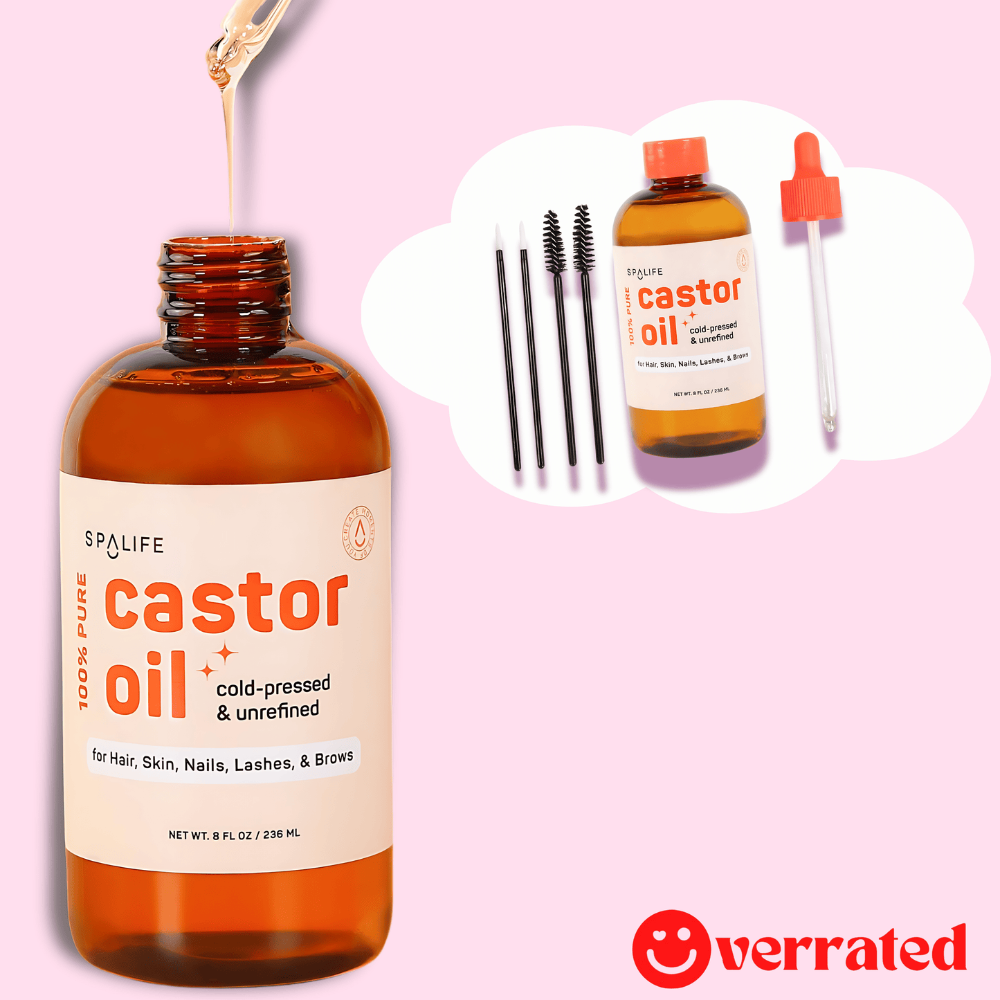 Castor Oil 100% Pure - For Hair, Skin, Nails, Lashes & Brows - OVERRATED