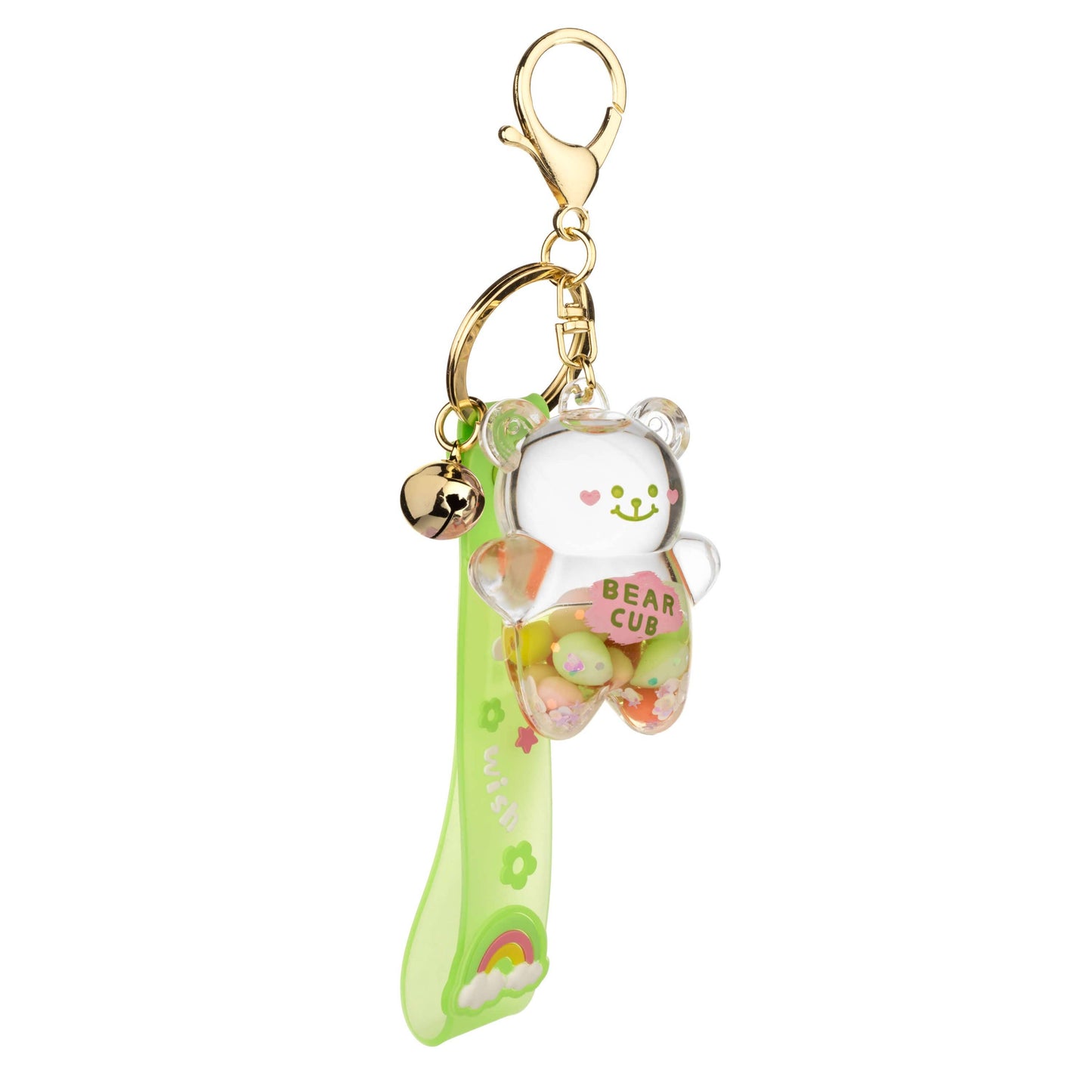 KIRA KIRA BUBBLY Bear Liquid Effect Sensory Keychain in Green💚