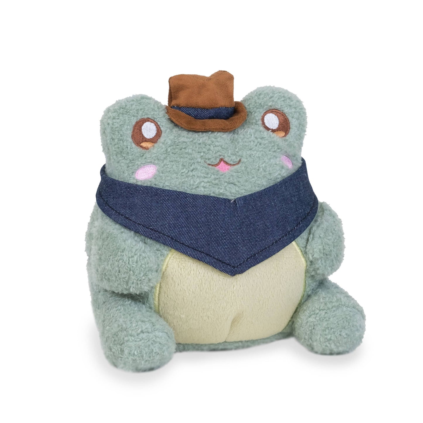 Cute Kawaii Lil Cowboy Wawa Frog Cartoon Soft Plush