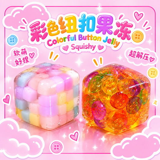Chiboki Colorful Button Jelly Squishy - OVERRATED