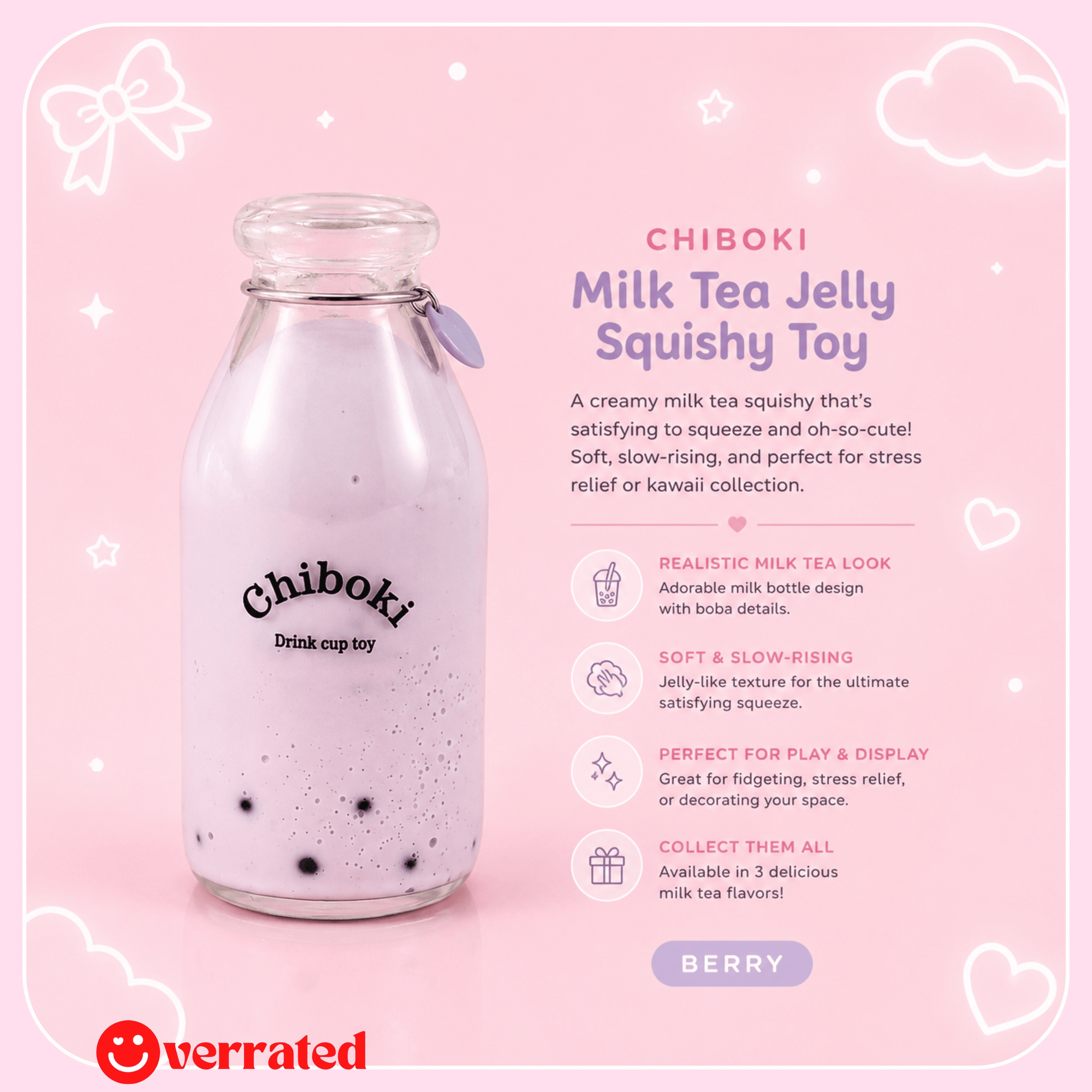 Chiboki Milk Tea Jelly Squishy - OVERRATED