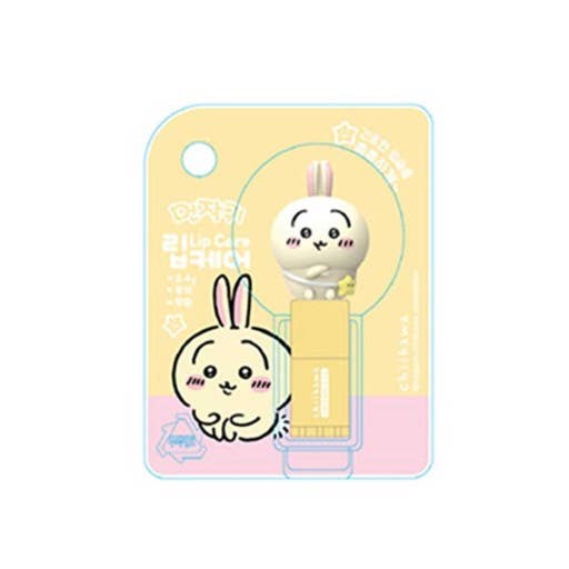 Chiikawa lip balm cute yellow character balm single product view - Overrated Korean Beauty & More