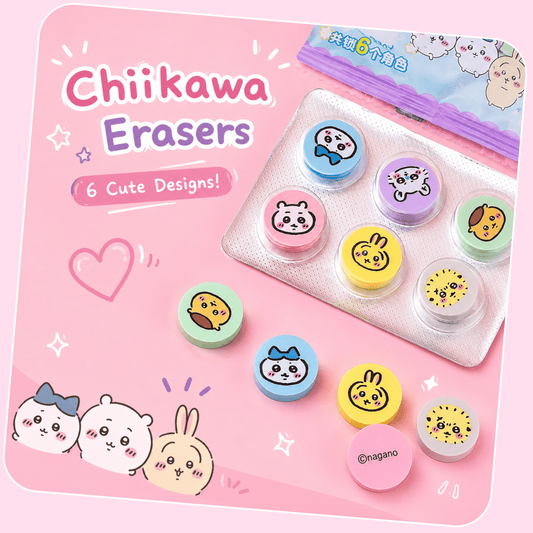 Chiikawa Character Erasers Pack - OVERRATED