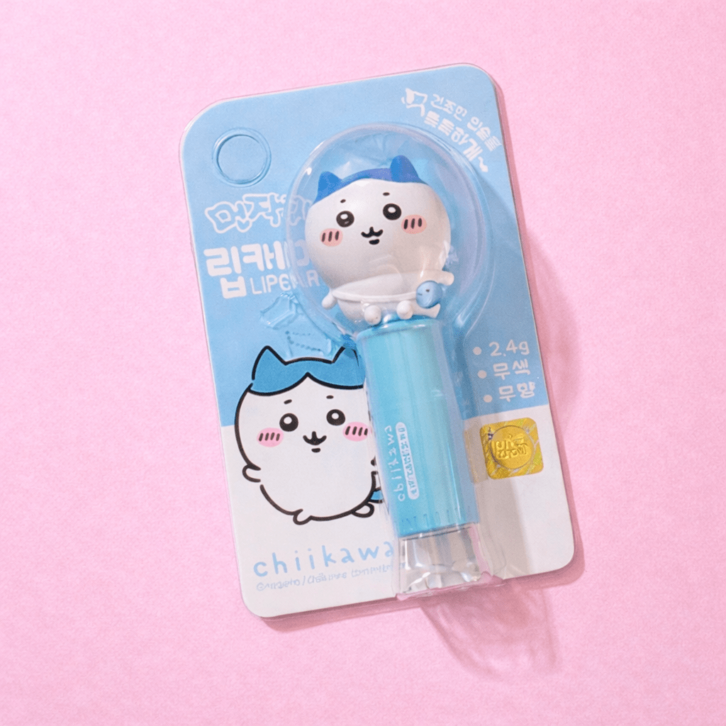 Kawaii lip balm Chiikawa blue character variant cute Japanese design - Overrated Korean Beauty & More