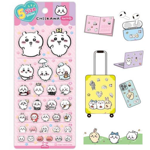 Chiikawa & Friends 5 Sizes Jelly Coating Deco Series 2 Stickers - OVERRATED