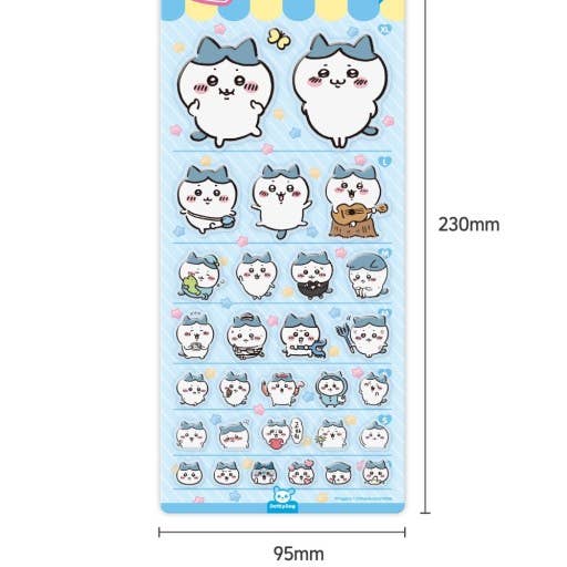 Chiikawa & Friends 5 Sizes Jelly Coating Deco Series 2 Stickers - OVERRATED