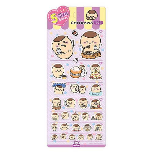 Chiikawa & Friends 5 Sizes Jelly Coating Deco Series 2 Stickers - OVERRATED