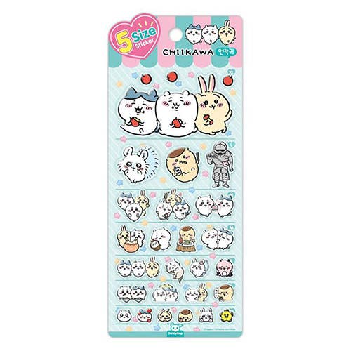Chiikawa & Friends 5 Sizes Jelly Coating Deco Series 2 Stickers - OVERRATED