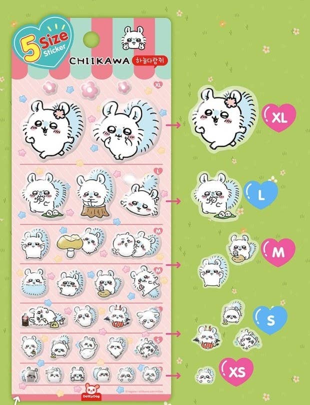 Chiikawa & Friends 5 Sizes Jelly Coating Deco Series 2 Stickers - OVERRATED