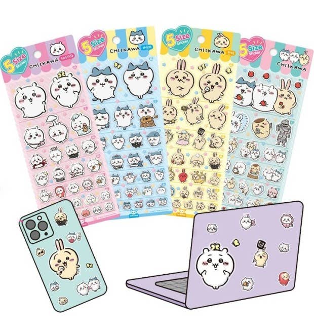 Chiikawa & Friends 5 Sizes Jelly Coating Deco Series 2 Stickers - OVERRATED