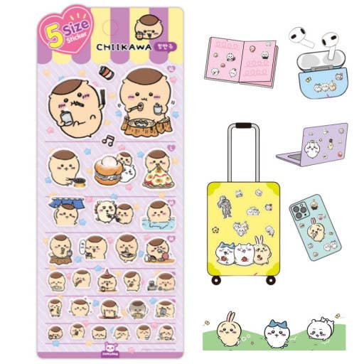 Chiikawa & Friends 5 Sizes Jelly Coating Deco Series 2 Stickers - OVERRATED