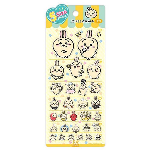 Chiikawa & Friends 5 Sizes Jelly Coating Deco Series 2 Stickers - OVERRATED