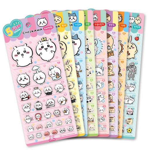 Chiikawa & Friends 5 Sizes Jelly Coating Deco Series 2 Stickers - OVERRATED