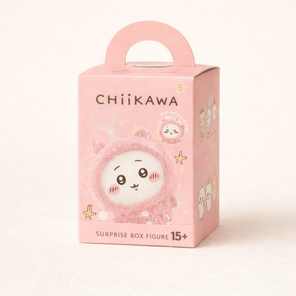Chiikawa keychain pink gift box packaging sealed blind box cute gift - Overrated Korean Beauty & More