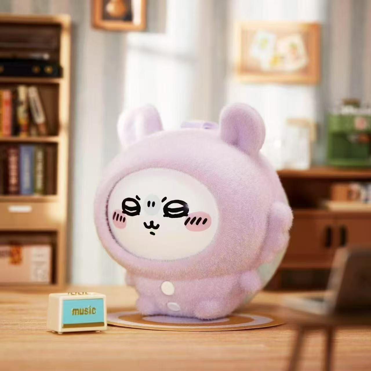Chiikawa keychain Hachiware character plush spinning face bag accessory - Overrated Korean Beauty & More
