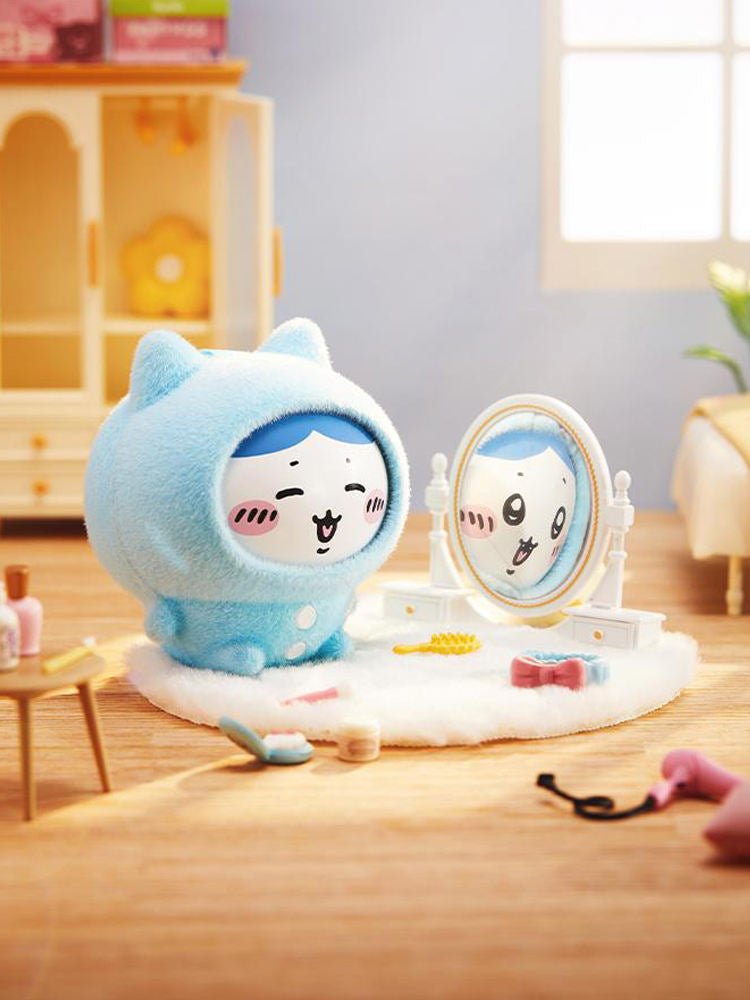 Chiikawa keychain pink bunny character rotating plush face collectible - Overrated Korean Beauty & More