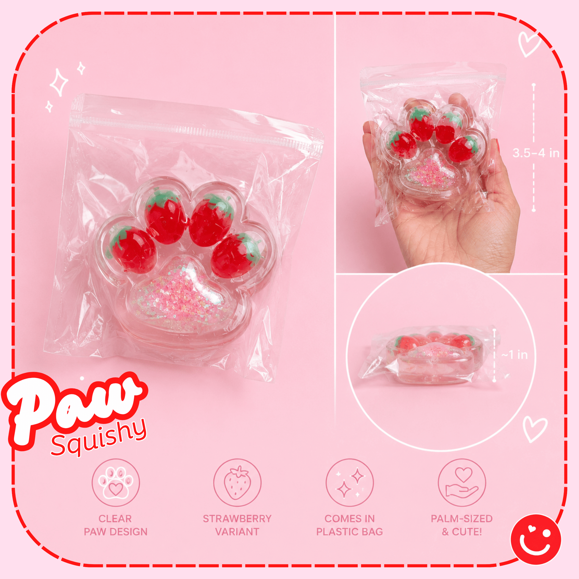 Clear Glitter Paw Squishy - OVERRATED