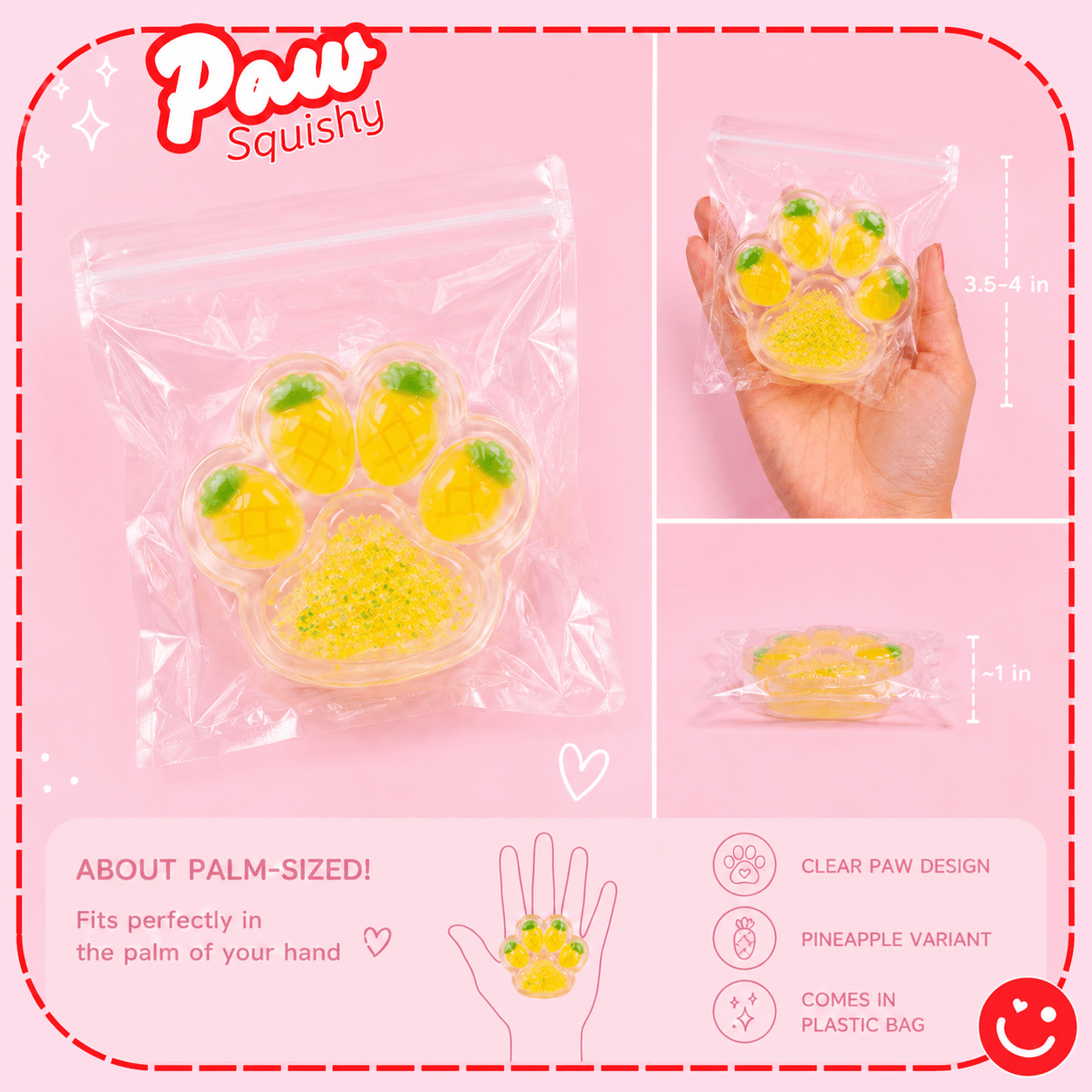 Clear Glitter Paw Squishy - OVERRATED