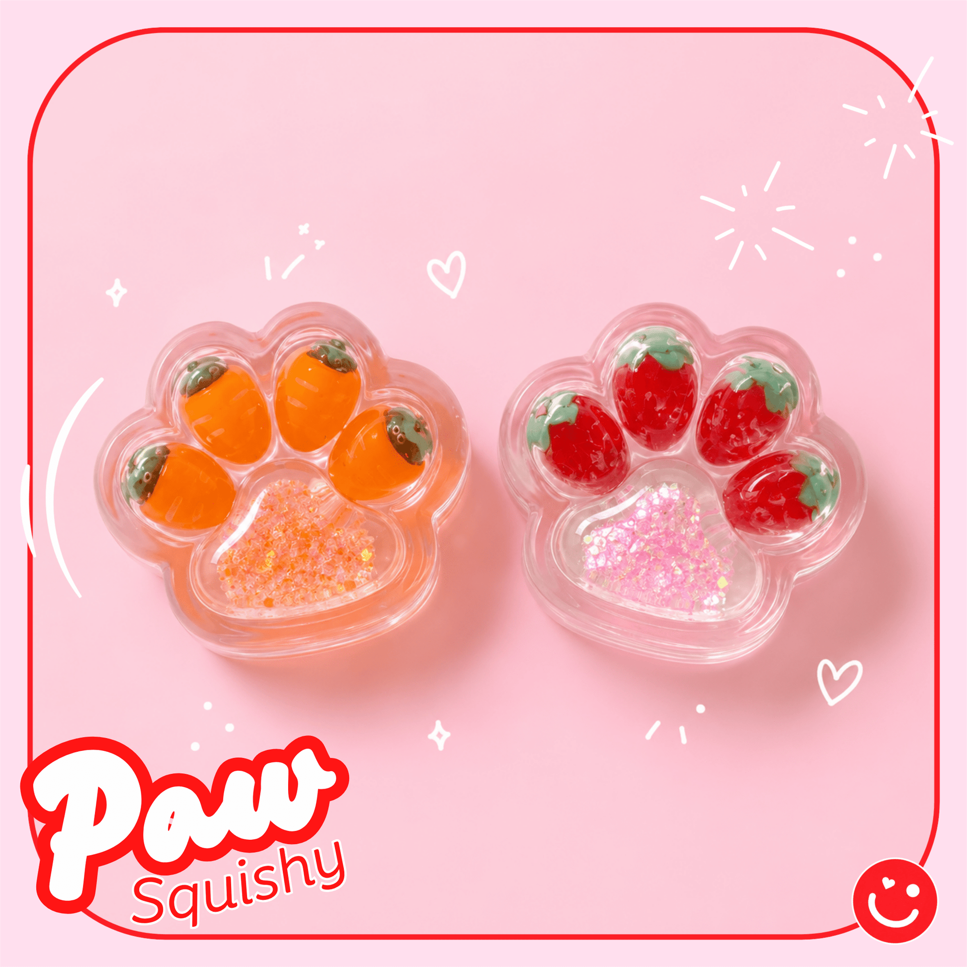 Clear Glitter Paw Squishy - OVERRATED