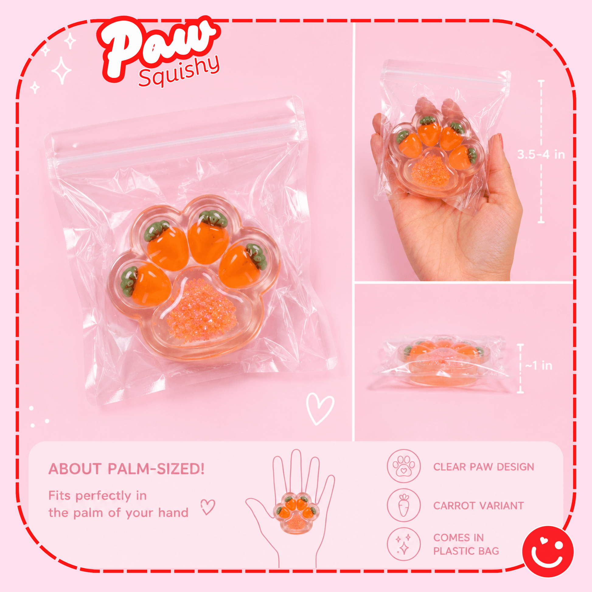 Clear Glitter Paw Squishy - OVERRATED