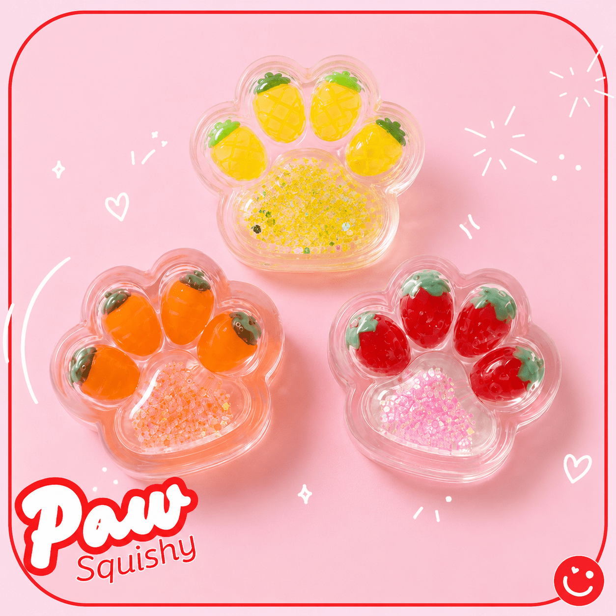 Clear Glitter Paw Squishy - OVERRATED