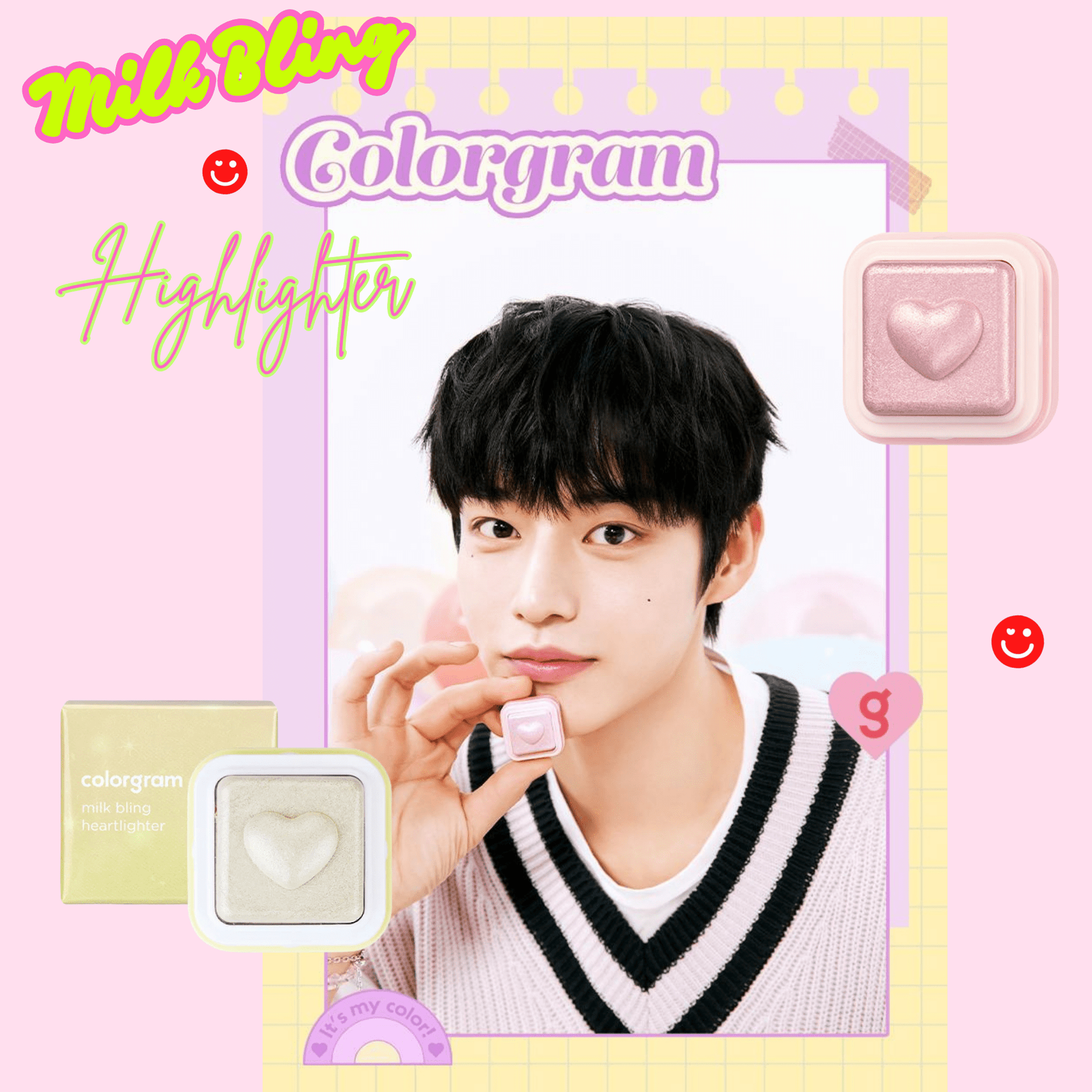 Milk highlighter Korean idol K-pop beauty Colorgram compact - Overrated Korean Beauty & More