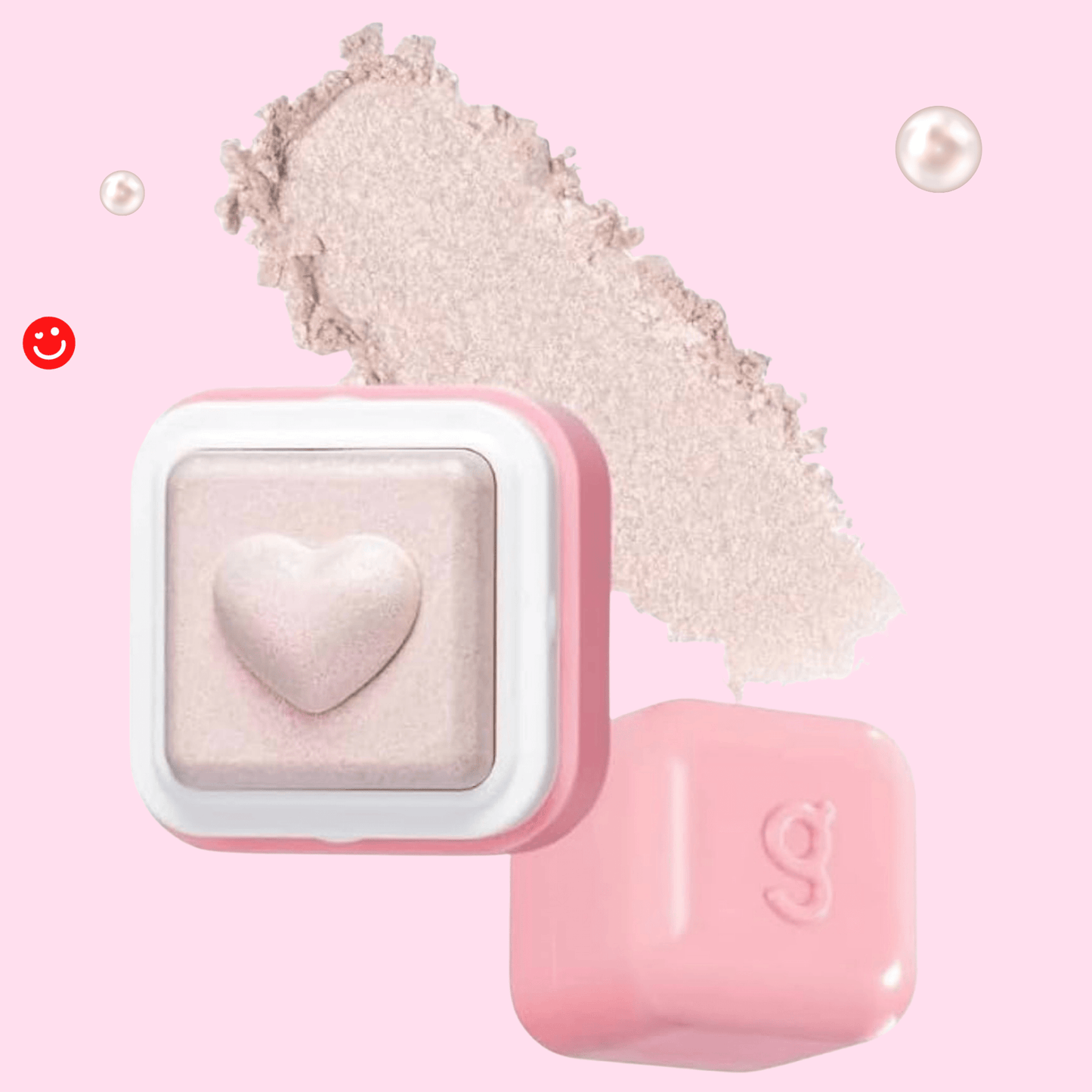 Milk highlighter cube compact product display cream case - Overrated Korean Beauty & More