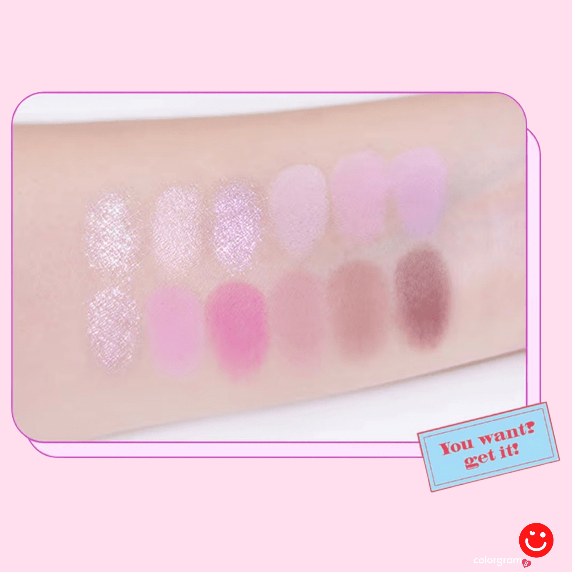 Colorgram eyeshadow palette swatches on skin - Overrated Korean Beauty & More