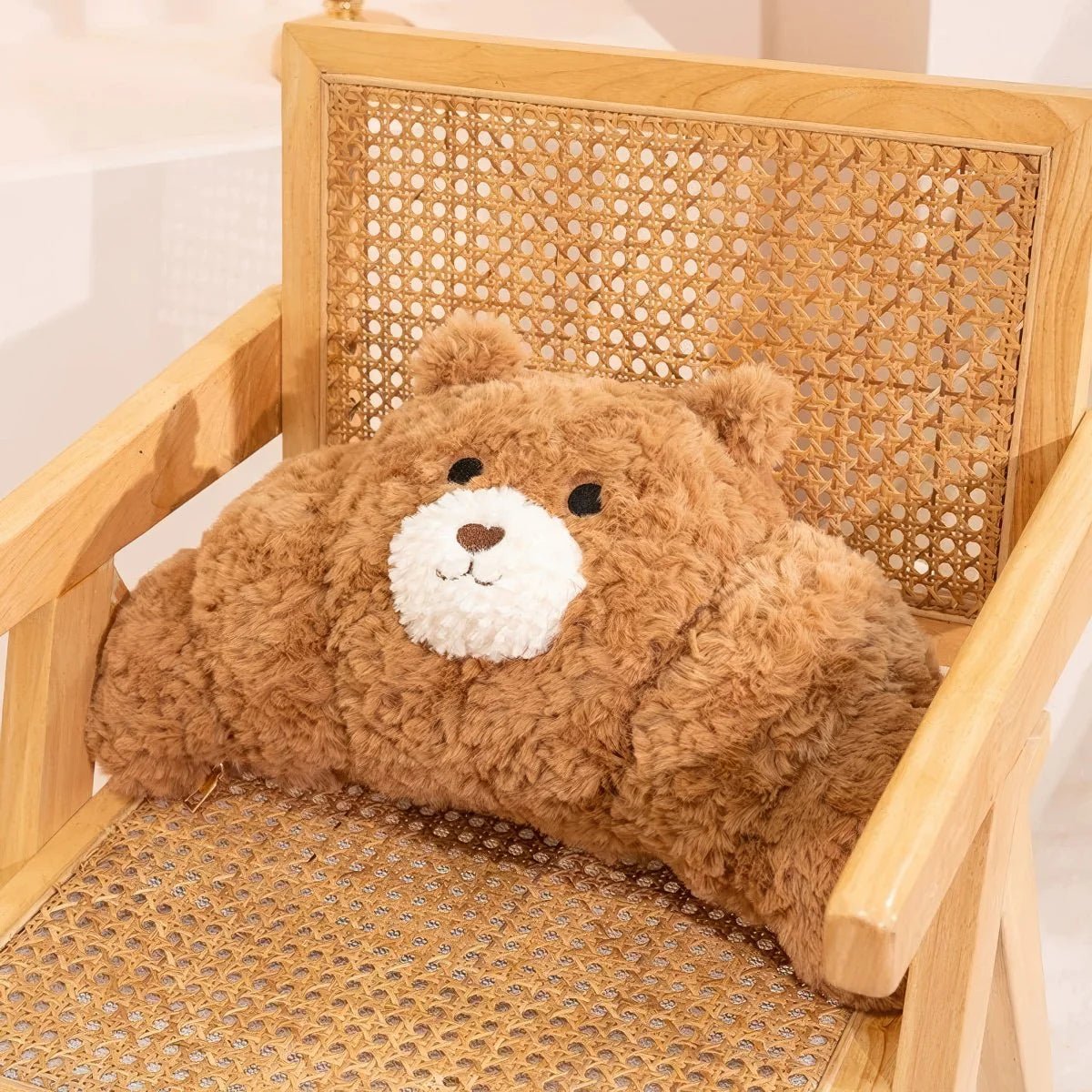 Croissant Bear Plush Pillow - OVERRATED