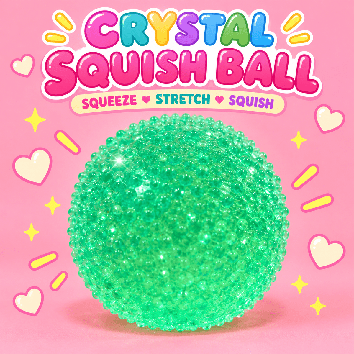 Crystal Squish Stretch Ball – Textured Sensory Fidget Toy - OVERRATED