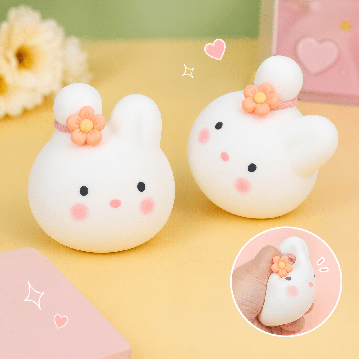 Kawaii bunny squishy toy soft pastel texture close up - Overrated Korean Beauty & More
