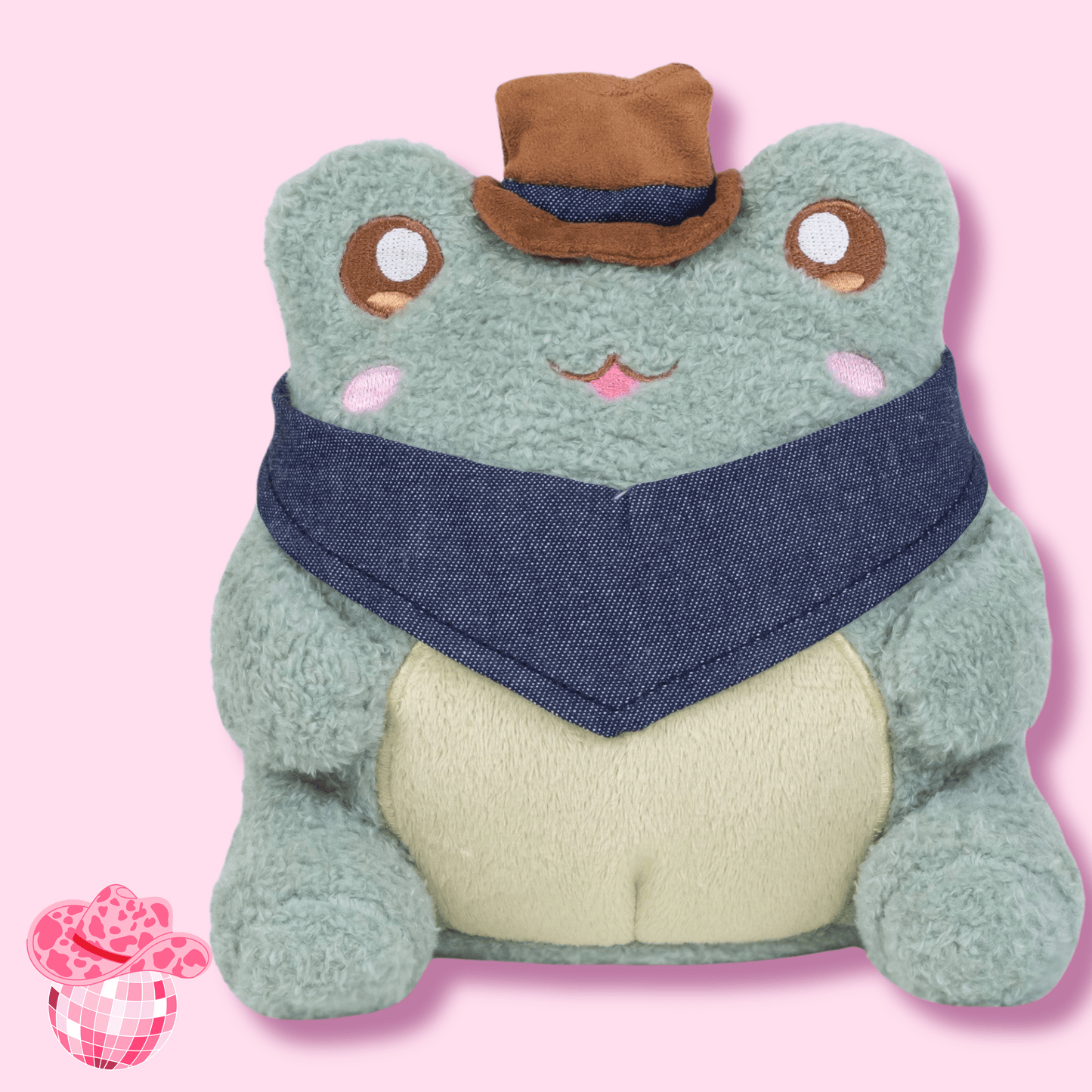 Cute Kawaii Lil Cowboy Wawa Frog Cartoon Soft Plush - OVERRATED