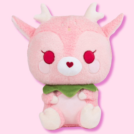 Cute Kawaii Soft Pink Dearie the Strawberry Dear Plush - OVERRATED