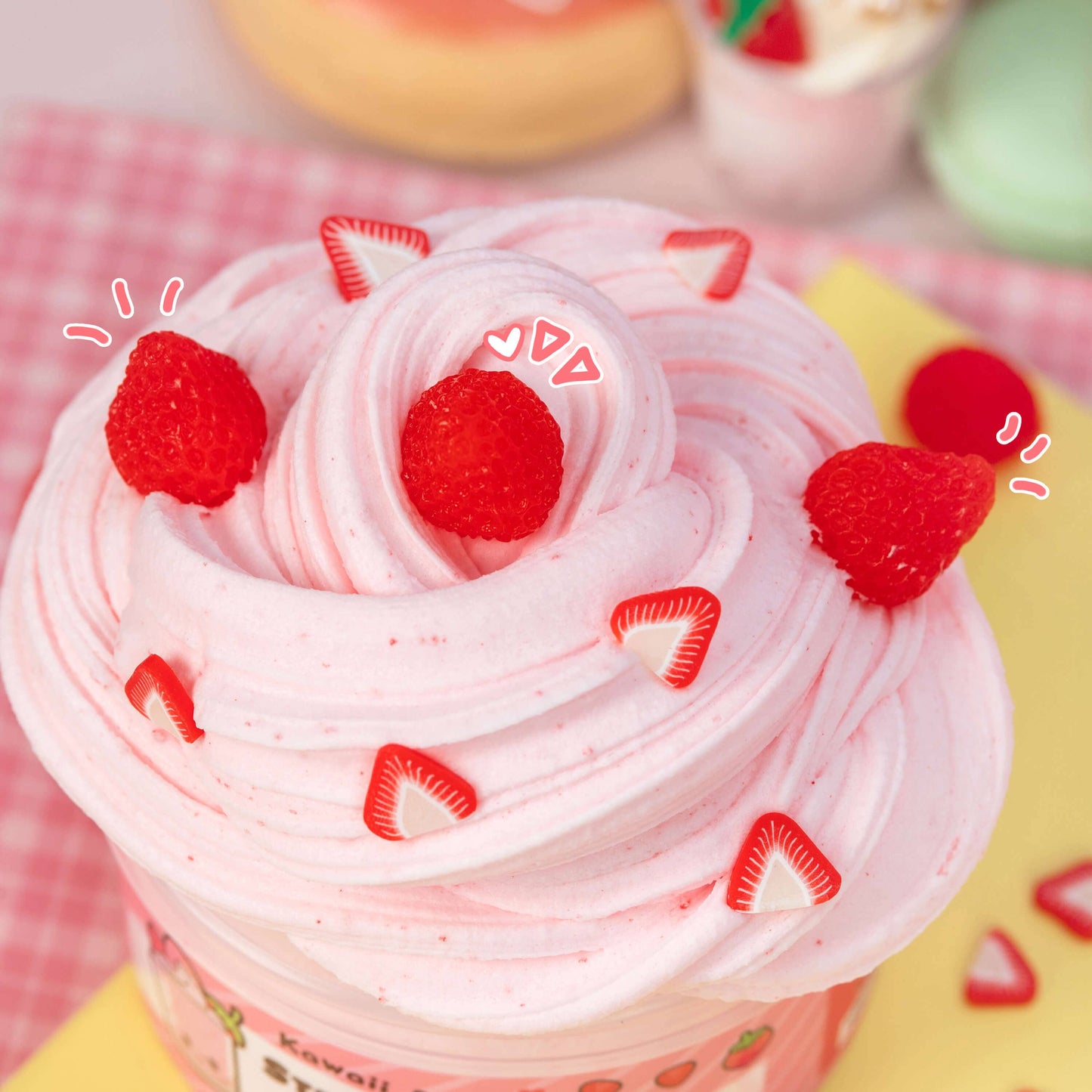 Kawaii Slime Co. Strawberry Mousse Fluffy Butter Slime