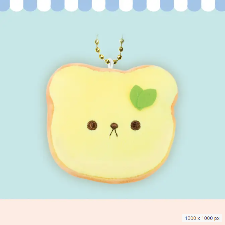 【Japanese plush】KUMA KUMA BAKERY MOCHI FLUFFY KEYCHAIN S