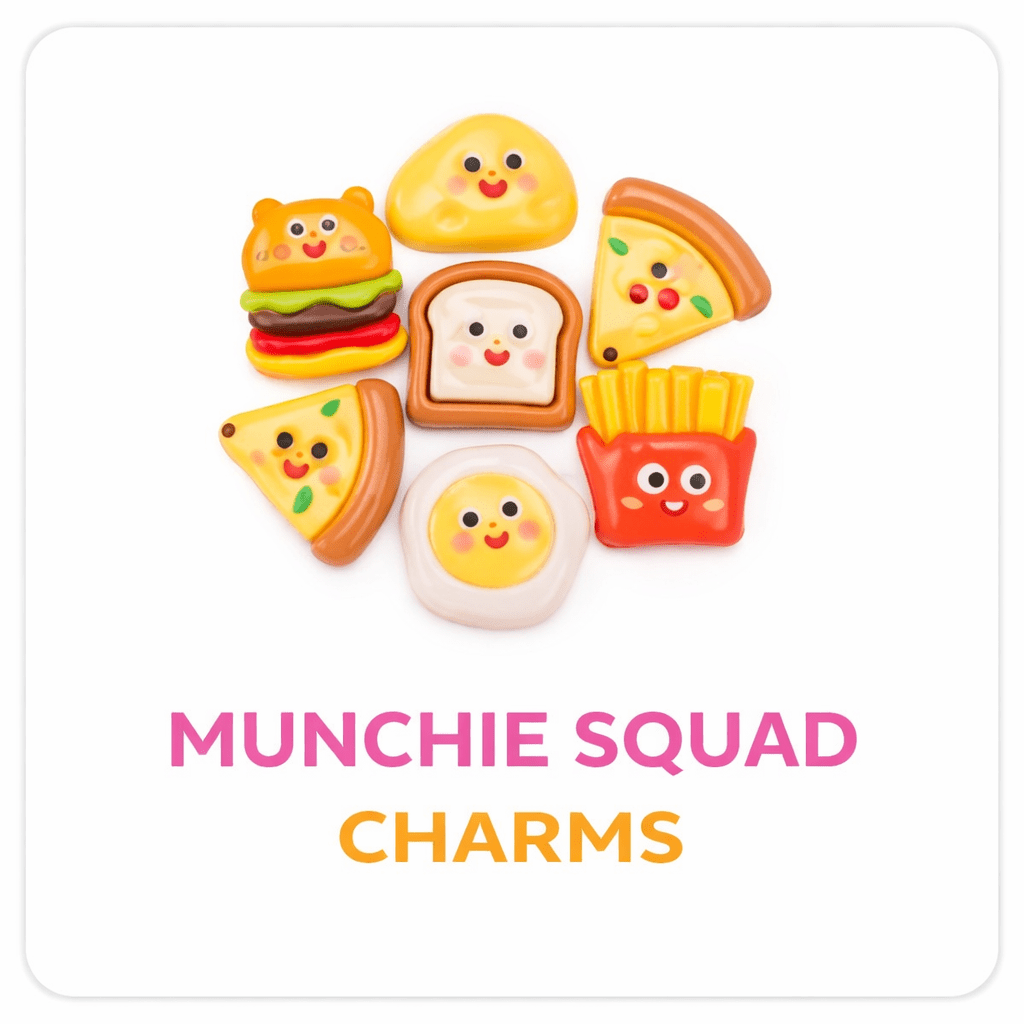 Munchie squad charms DIY slime toppings food shaped mini pieces - Overrated Korean Beauty & More
