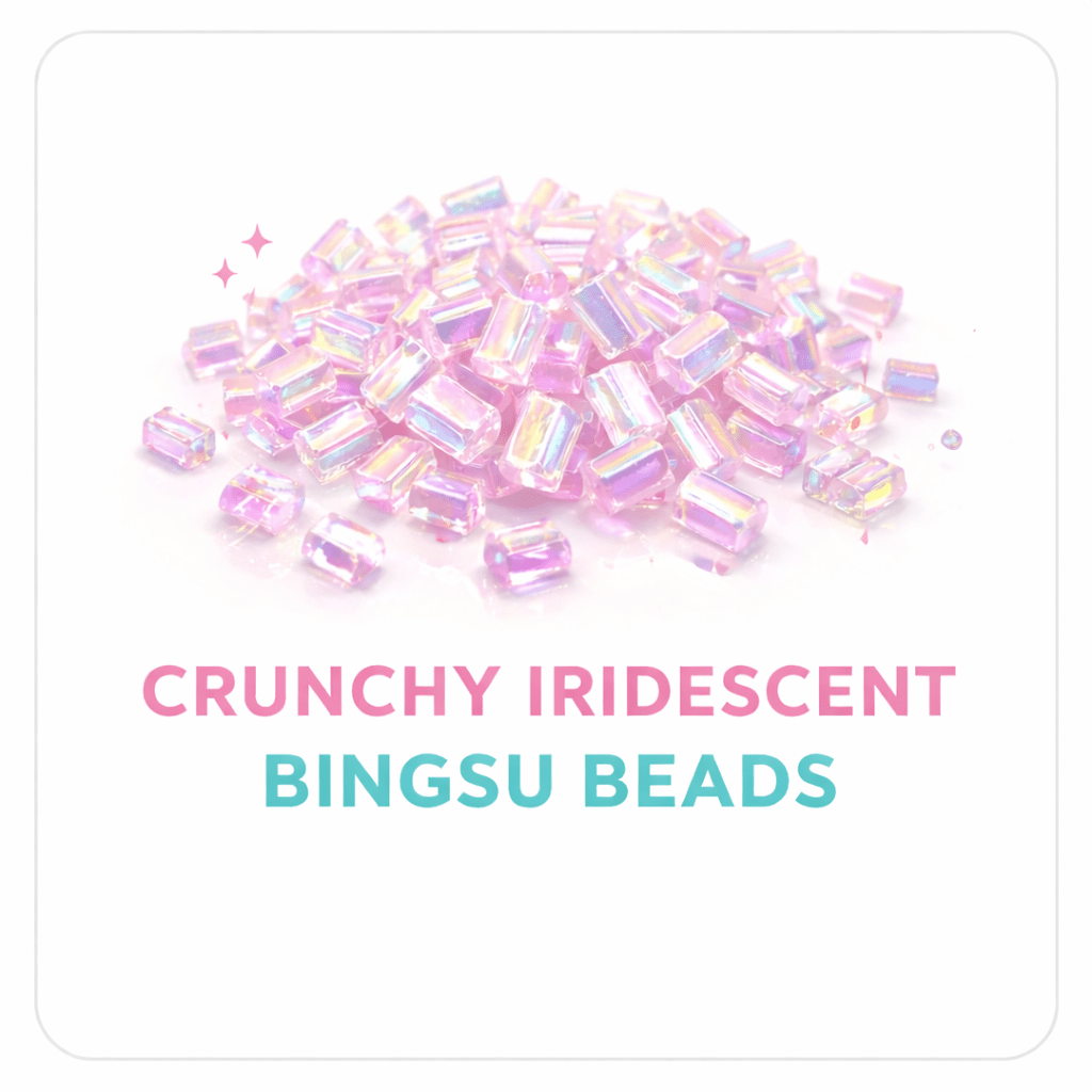Crunchy iridescent bingo beads DIY slime toppings sensory mix - Overrated Korean Beauty & More