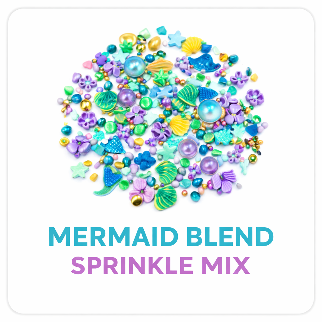 Mermaid blend sprinkle mix DIY slime toppings rainbow colors - Overrated Korean Beauty & More