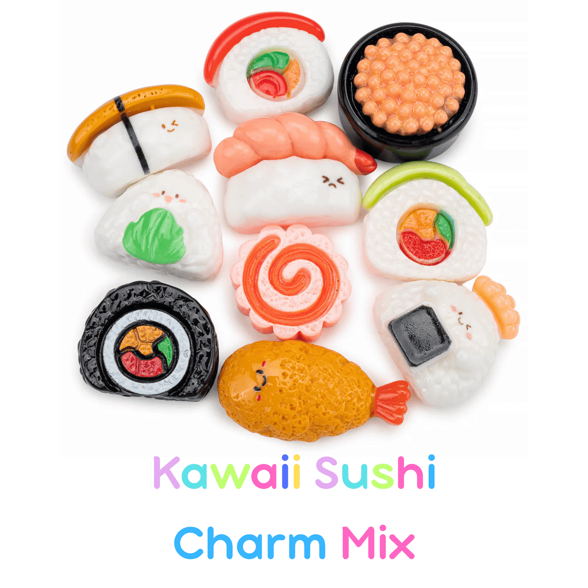Charm mix candy and flower shapes DIY slime toppings colorful - Overrated Korean Beauty & More