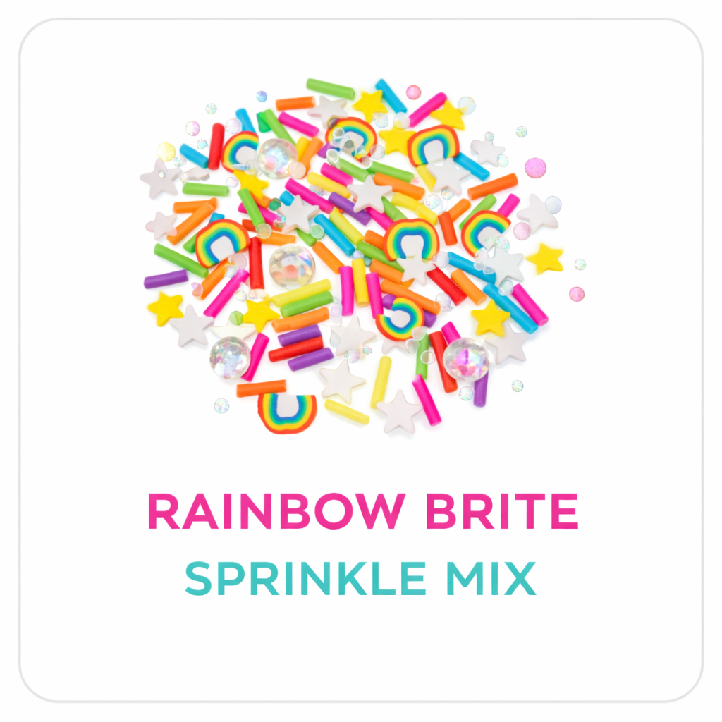 Rainbow arts sprinkle mix DIY slime toppings multicolor blend - Overrated Korean Beauty & More